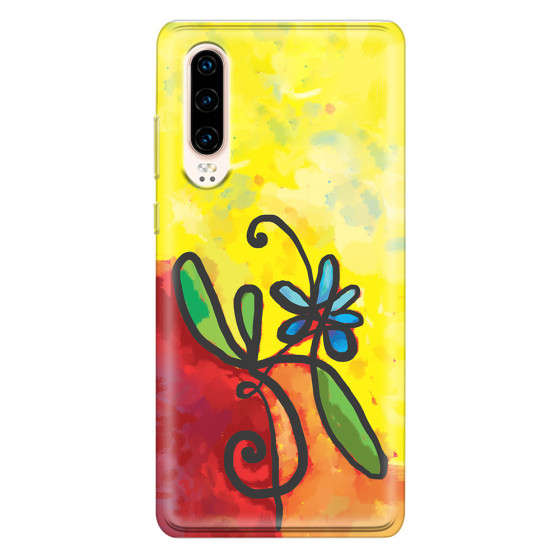 HUAWEI - P30 - Soft Clear Case - Flower in Picasso Style