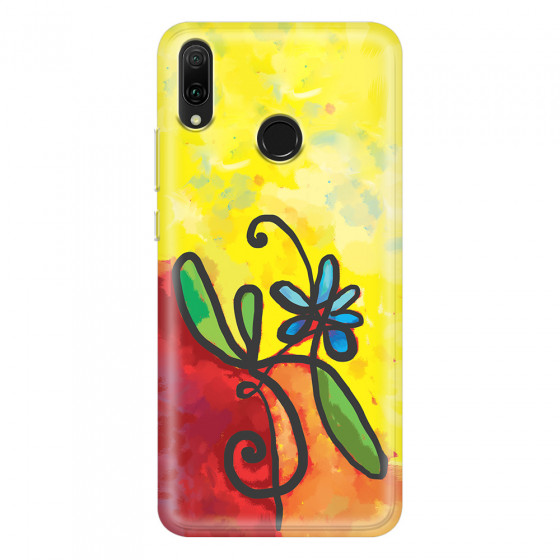 HUAWEI - Y9 2019 - Soft Clear Case - Flower in Picasso Style