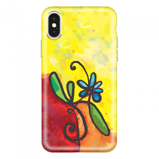 APPLE - iPhone X - Soft Clear Case - Flower in Picasso Style