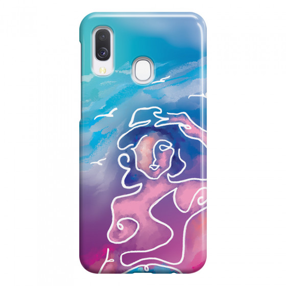 SAMSUNG - Galaxy A40 - 3D Snap Case - Lady With Seagulls