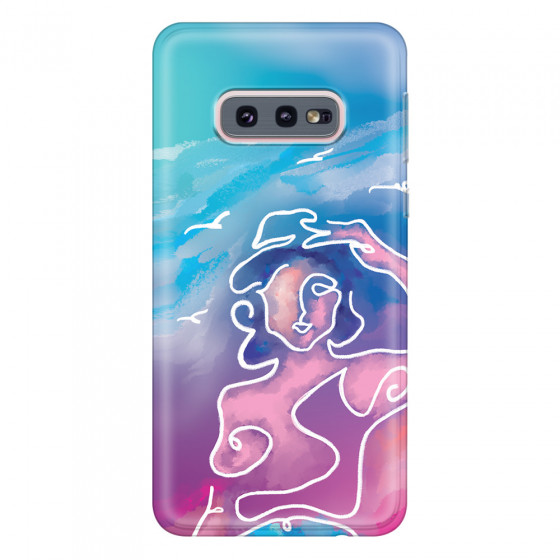 SAMSUNG - Galaxy S10e - Soft Clear Case - Lady With Seagulls