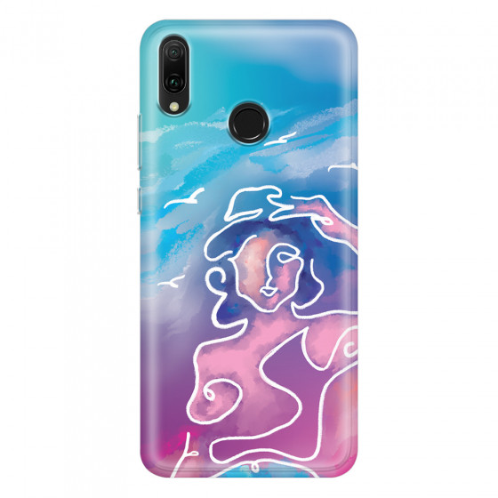 HUAWEI - Y9 2019 - Soft Clear Case - Lady With Seagulls