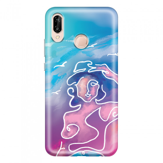 HUAWEI - P20 Lite - Soft Clear Case - Lady With Seagulls