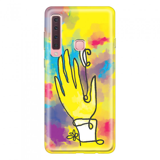SAMSUNG - Galaxy A9 2018 - Soft Clear Case - Abstract Hand Paint