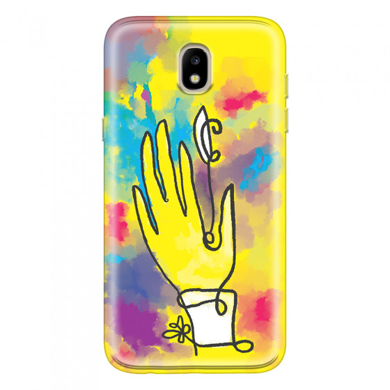 SAMSUNG - Galaxy J3 2017 - Soft Clear Case - Abstract Hand Paint