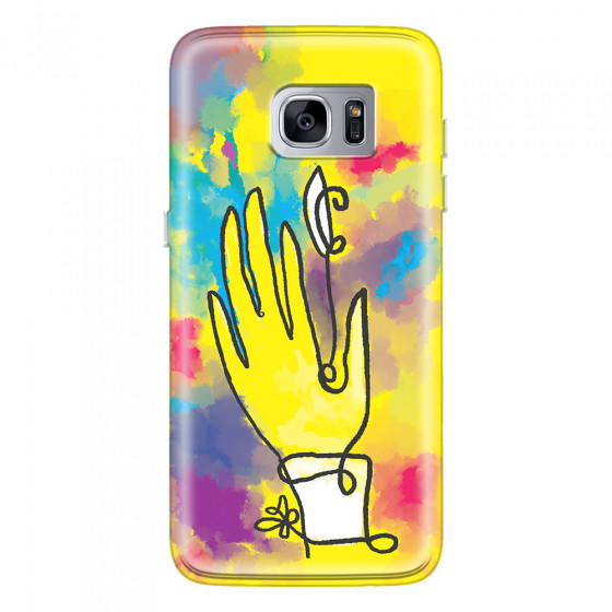 SAMSUNG - Galaxy S7 Edge - Soft Clear Case - Abstract Hand Paint