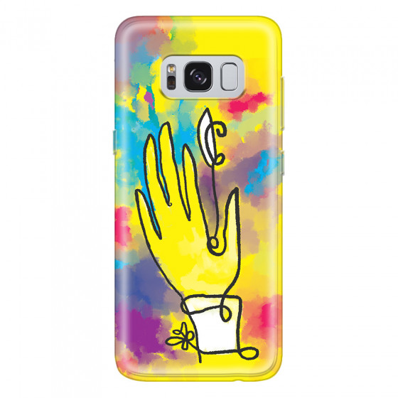 SAMSUNG - Galaxy S8 - Soft Clear Case - Abstract Hand Paint