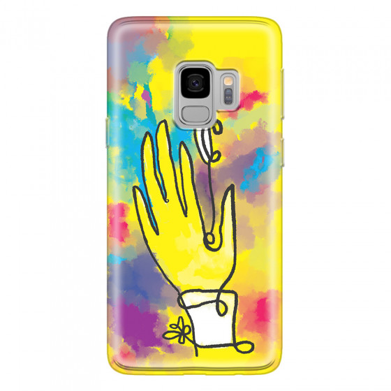 SAMSUNG - Galaxy S9 - Soft Clear Case - Abstract Hand Paint