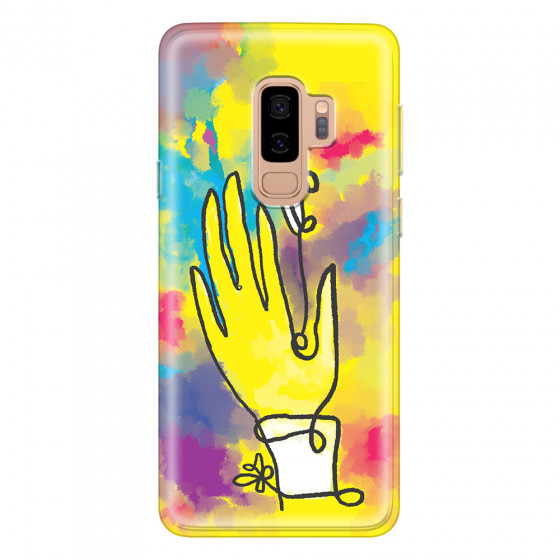 SAMSUNG - Galaxy S9 Plus 2018 - Soft Clear Case - Abstract Hand Paint