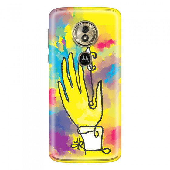 MOTOROLA by LENOVO - Moto G6 Play - Soft Clear Case - Abstract Hand Paint