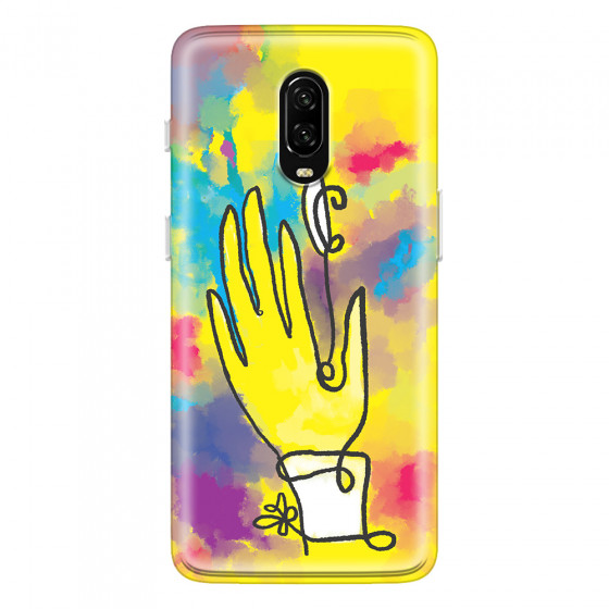 ONEPLUS - OnePlus 6T - Soft Clear Case - Abstract Hand Paint