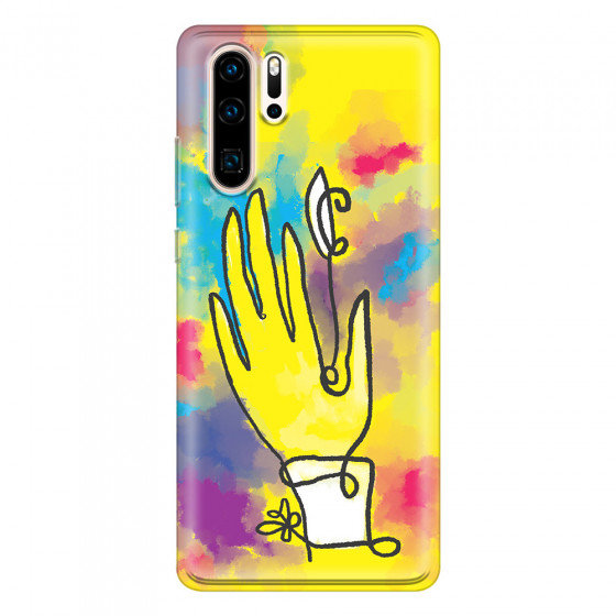 HUAWEI - P30 Pro - Soft Clear Case - Abstract Hand Paint