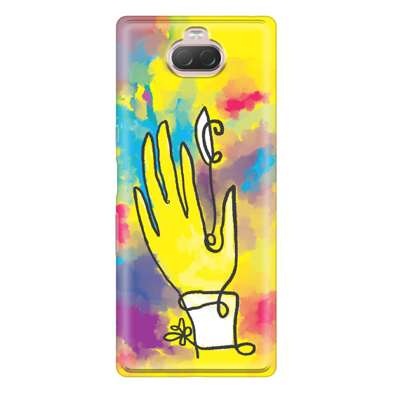 SONY - Sony Xperia 10 Plus - Soft Clear Case - Abstract Hand Paint