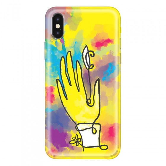 APPLE - iPhone XS Max - Soft Clear Case - Abstract Hand Paint
