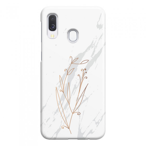 SAMSUNG - Galaxy A40 - 3D Snap Case - White Marble Flowers
