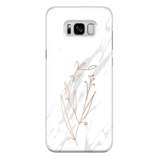 SAMSUNG - Galaxy S8 - 3D Snap Case - White Marble Flowers