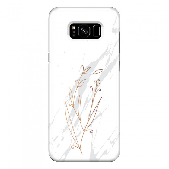 SAMSUNG - Galaxy S8 Plus - 3D Snap Case - White Marble Flowers