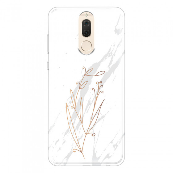 HUAWEI - Mate 10 lite - Soft Clear Case - White Marble Flowers
