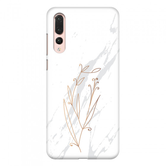 HUAWEI - P20 Pro - 3D Snap Case - White Marble Flowers