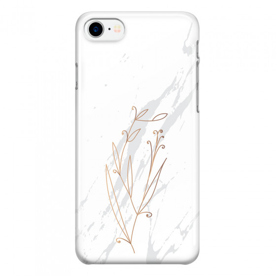 APPLE - iPhone 7 - 3D Snap Case - White Marble Flowers