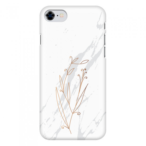 APPLE - iPhone 8 - 3D Snap Case - White Marble Flowers