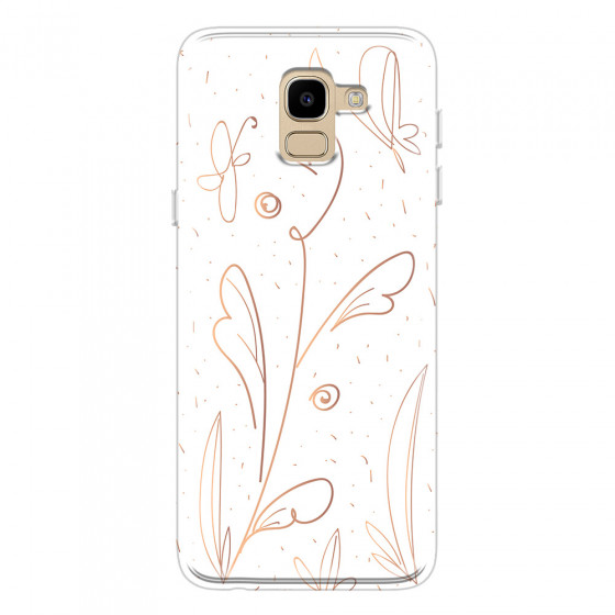 SAMSUNG - Galaxy J6 2018 - Soft Clear Case - Flowers In Style
