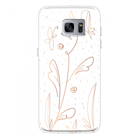 SAMSUNG - Galaxy S7 Edge - Soft Clear Case - Flowers In Style