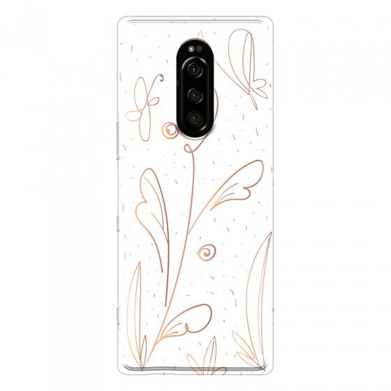SONY - Sony Xperia 1 - Soft Clear Case - Flowers In Style