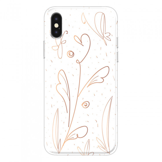 APPLE - iPhone XS - Soft Clear Case - Flowers In Style