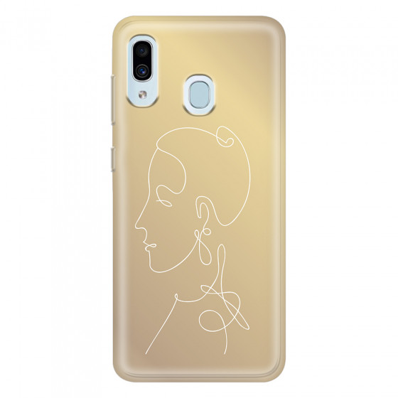 SAMSUNG - Galaxy A20 / A30 - Soft Clear Case - Golden Lady