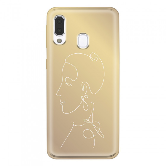SAMSUNG - Galaxy A40 - Soft Clear Case - Golden Lady
