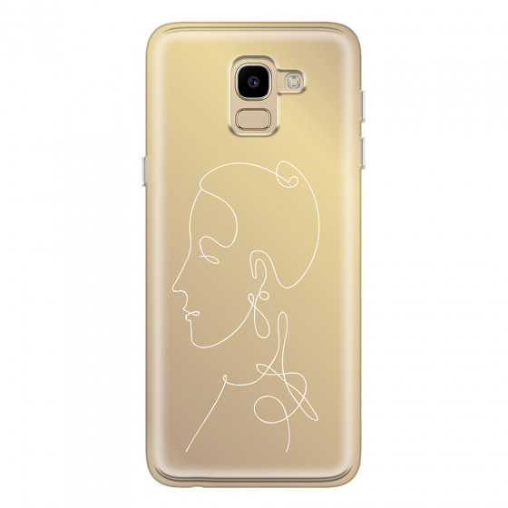 SAMSUNG - Galaxy J6 2018 - Soft Clear Case - Golden Lady