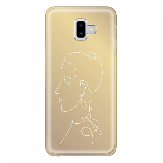 SAMSUNG - Galaxy J6 Plus 2018 - Soft Clear Case - Golden Lady