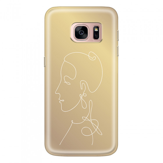 SAMSUNG - Galaxy S7 - Soft Clear Case - Golden Lady