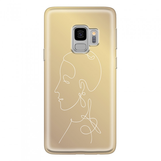 SAMSUNG - Galaxy S9 - Soft Clear Case - Golden Lady