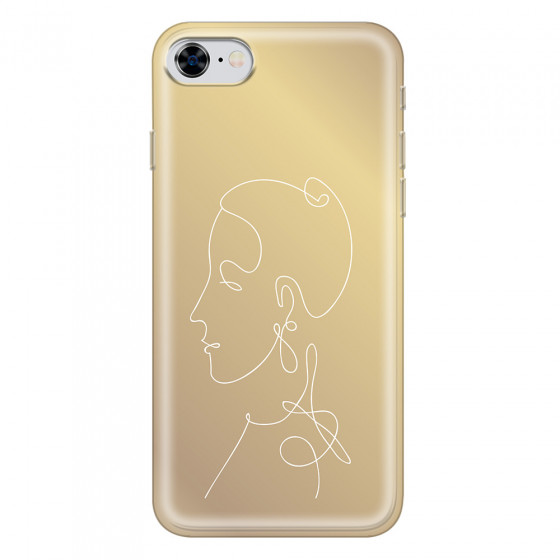APPLE - iPhone 8 - Soft Clear Case - Golden Lady