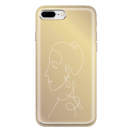 APPLE - iPhone 8 Plus - Soft Clear Case - Golden Lady