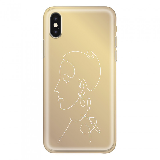 APPLE - iPhone XS - Soft Clear Case - Golden Lady