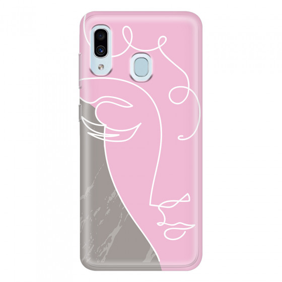 SAMSUNG - Galaxy A20 / A30 - Soft Clear Case - Miss Pink