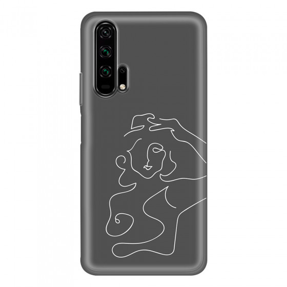 HONOR - Honor 20 Pro - Soft Clear Case - Grey Silhouette