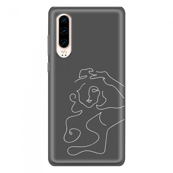 HUAWEI - P30 - Soft Clear Case - Grey Silhouette