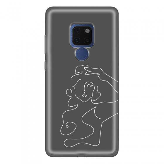 HUAWEI - Mate 20 - Soft Clear Case - Grey Silhouette
