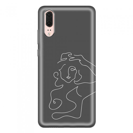 HUAWEI - P20 - Soft Clear Case - Grey Silhouette