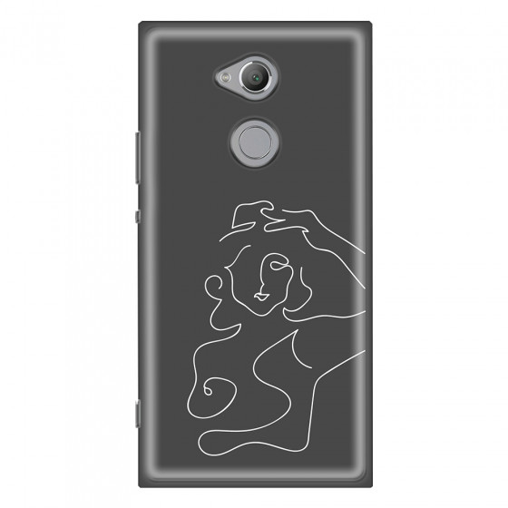 SONY - Sony Xperia XA2 Ultra - Soft Clear Case - Grey Silhouette