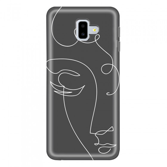 SAMSUNG - Galaxy J6 Plus 2018 - Soft Clear Case - Light Portrait in Picasso Style