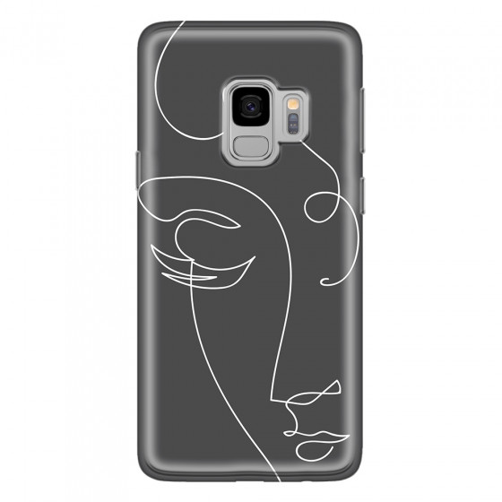 SAMSUNG - Galaxy S9 - Soft Clear Case - Light Portrait in Picasso Style