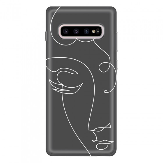 SAMSUNG - Galaxy S10 - Soft Clear Case - Light Portrait in Picasso Style