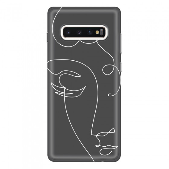 SAMSUNG - Galaxy S10 Plus - Soft Clear Case - Light Portrait in Picasso Style