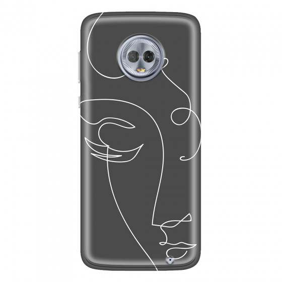MOTOROLA by LENOVO - Moto G6 Plus - Soft Clear Case - Light Portrait in Picasso Style