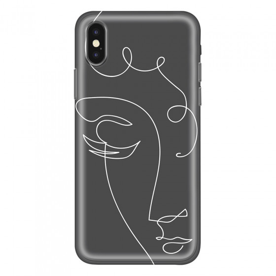 APPLE - iPhone XS - Soft Clear Case - Light Portrait in Picasso Style